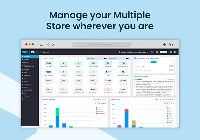 Manage your multiple stores wherever you are