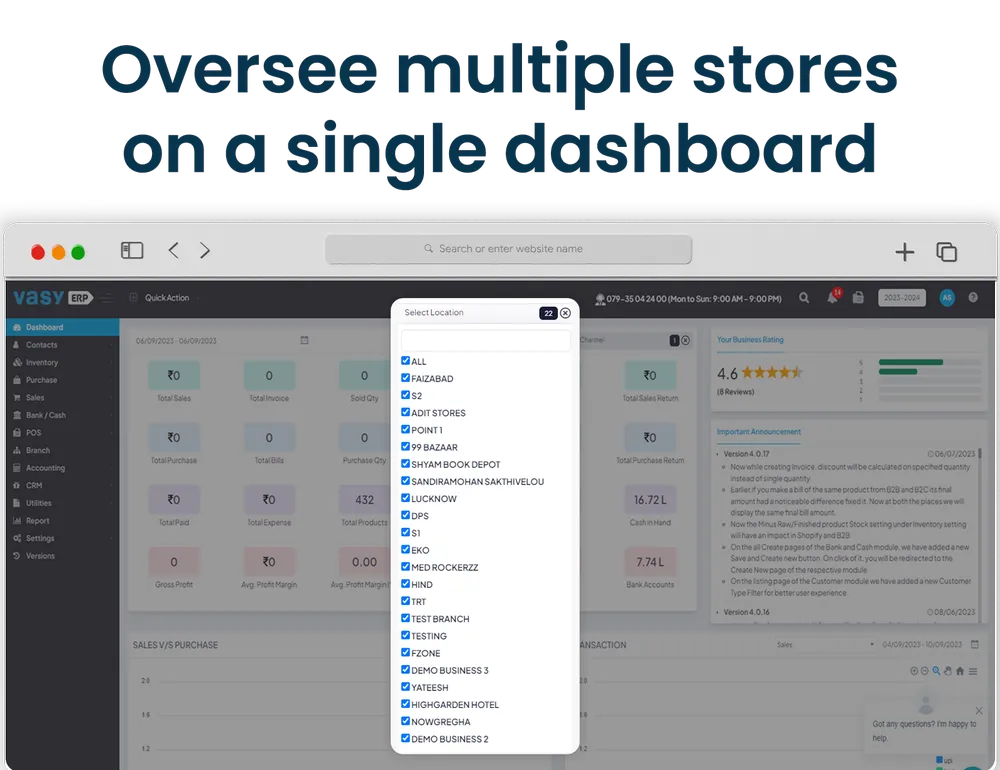 crm for multiple stores
                                