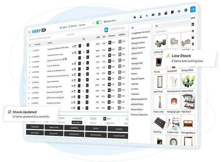 Home Decor and Furniture Shops pos software