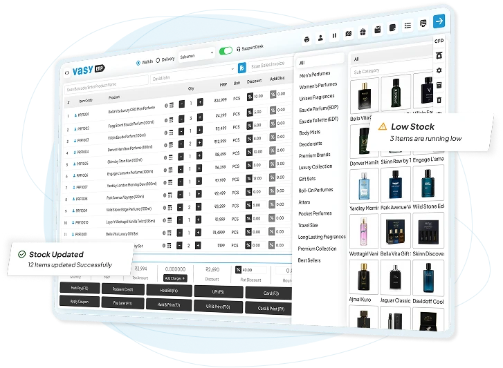 VasyERP chocolate shop POS software enabling fast billing, inventory, and sales management
