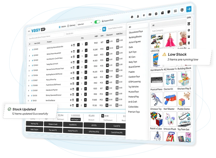 Pos software for toy store