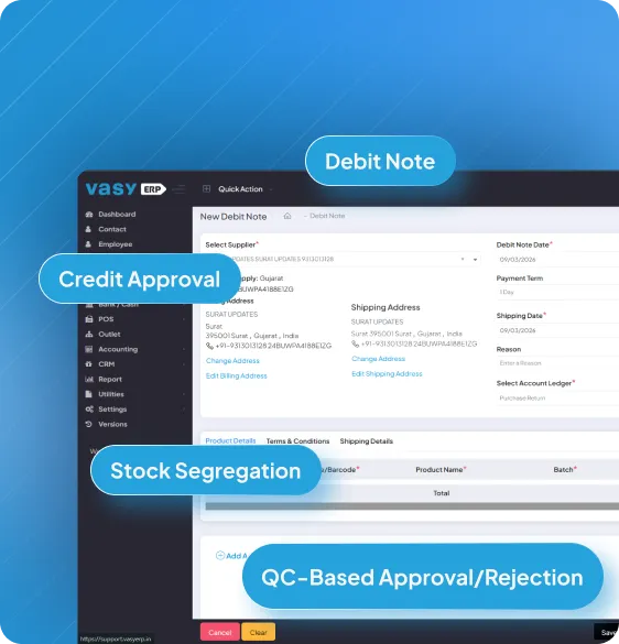 Defective and damaged inventory tracking with approval workflow in optical ERP system