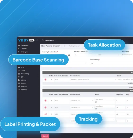 Real-time dry fruit inventory management with VasyERP