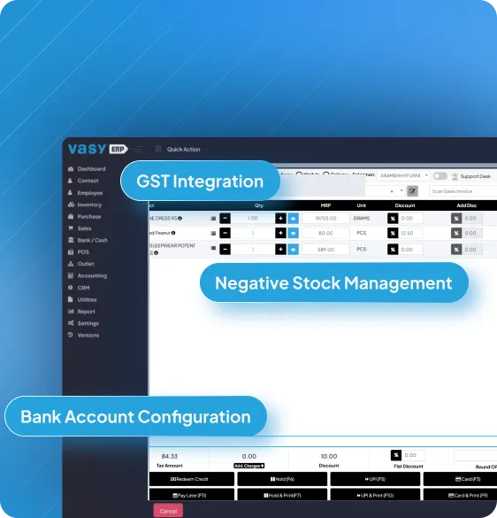 GST integrated POS billing software for dry fruit retail business