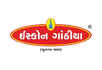 ISCON Gathiya — traditional Gujarati farsan and gathiya food brand logo