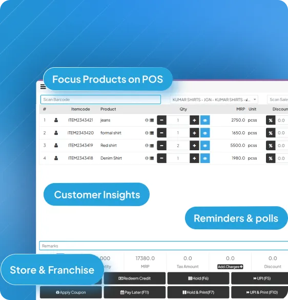 POS system for retail stores with customer insights, sales tracking and promotional product management