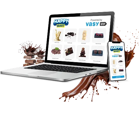 VasyERP cloud POS software for chocolate shops managing billing, inventory, and sales