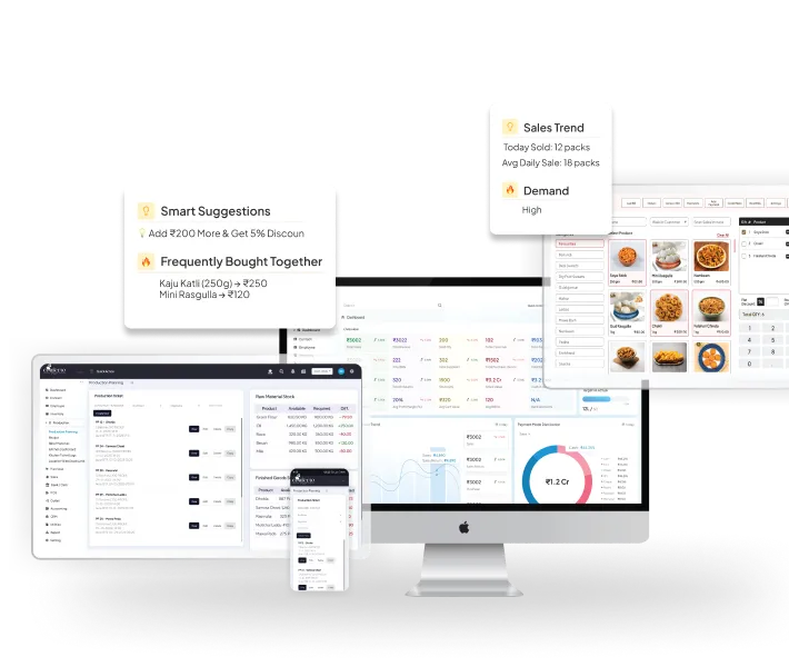Confecto ERP for sweet, namkeen and bakery manufacturing businesses