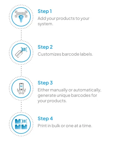 Easy steps to generate and print barcodes using VasyERP barcode software