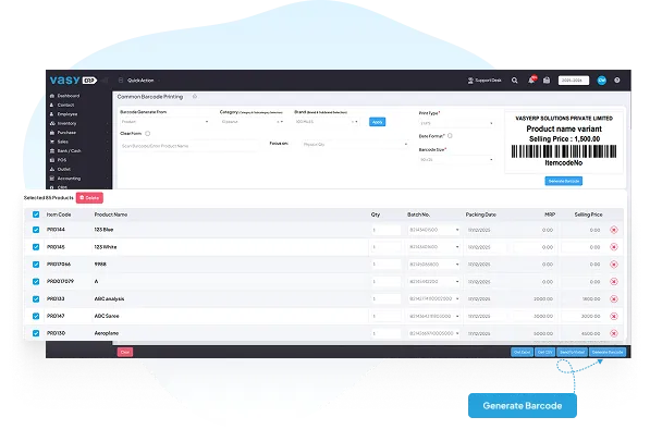 Quick barcode creation using barcode generator software for inventory management