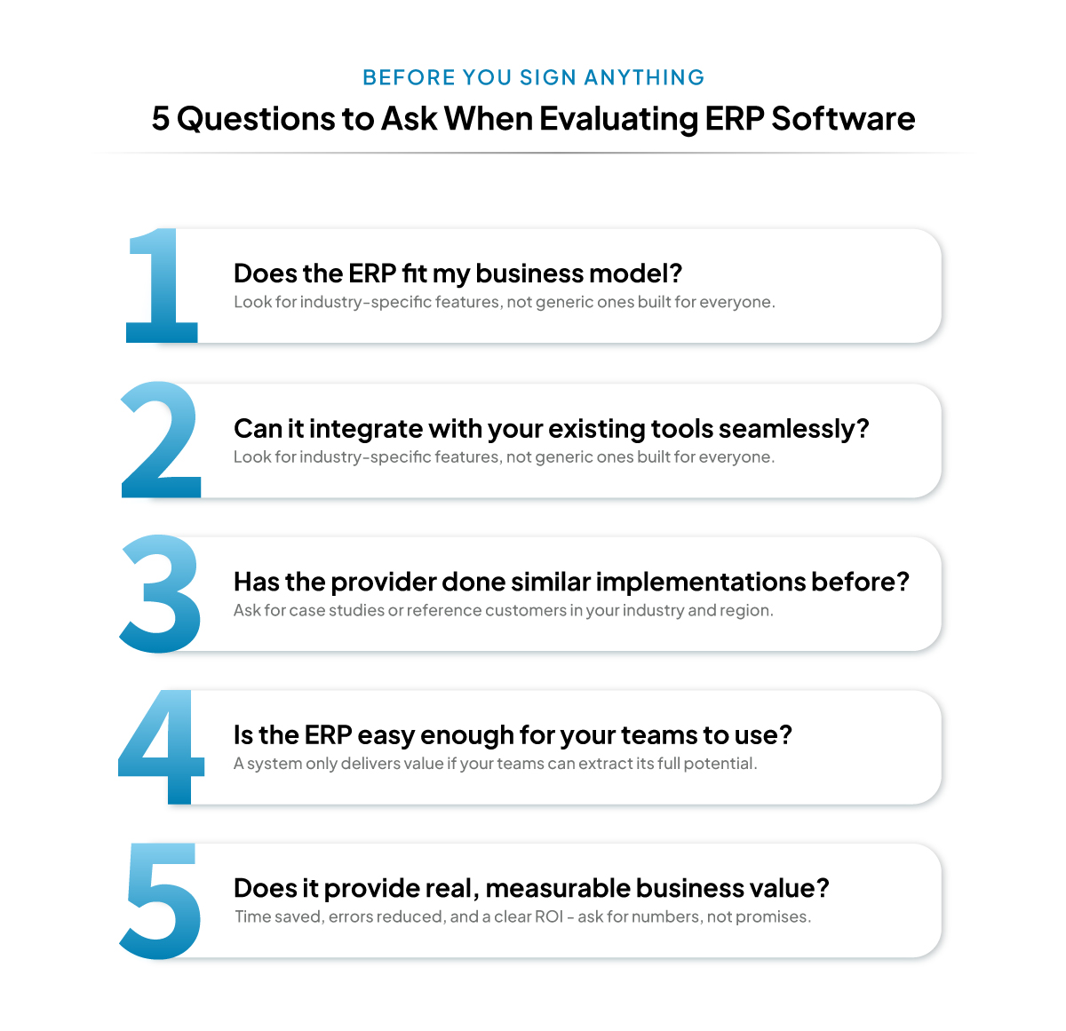 5 Questions to Ask When Evaluating ERP Software