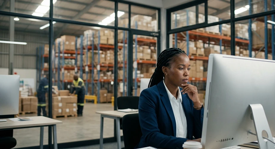 business owner controlling inventory through VasyERP software