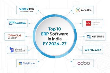 Top ERP softwares in India showing the best ERP system in India, including ERP software in India designed as an ERP system and ERP solution for small business and ERP for MSMEs.