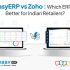 VasyERP vs Zoho comparison showing ERP software dashboards to evaluate which ERP system is better for Indian retailers.